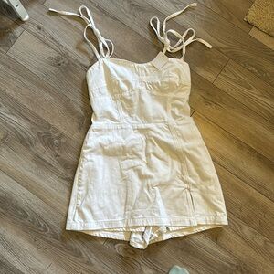 Free People Amanda Uprichard New York White Denim Skort Dress